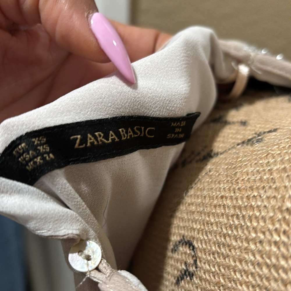 ZARA nude dress with chain detailed shoulders - Picture 8 of 8